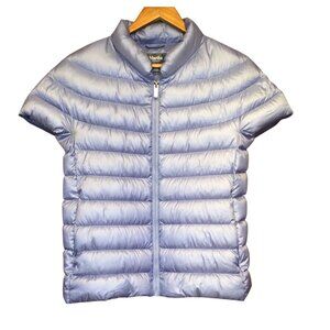 Martha Stewart Down Puffer Jacket Vest Cap Sleeve Size XS Quilted Packable